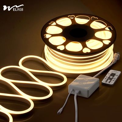 quality 120LEDs Neonseillichter Dimmbar 110V 220V Schneidbares Fernbedienungslicht factory
